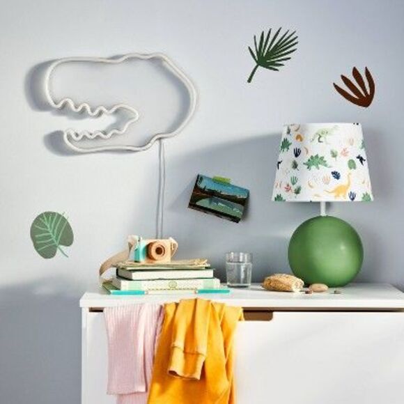 Pillowfort - Neon Dinosaur GreenKids' Wall Decor Din Green - Picture 2 of 4